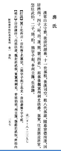 《新唐书宰相世系表集校》之《房氏》：房氏谱牒资料.jpg