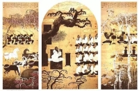 文化资料：清 焦秉贞《孔子圣迹图》 孔氏后裔、画家孔维克所绘《杏坛讲学》 日本 阿部正伦《孔子（文化资料）.jpg