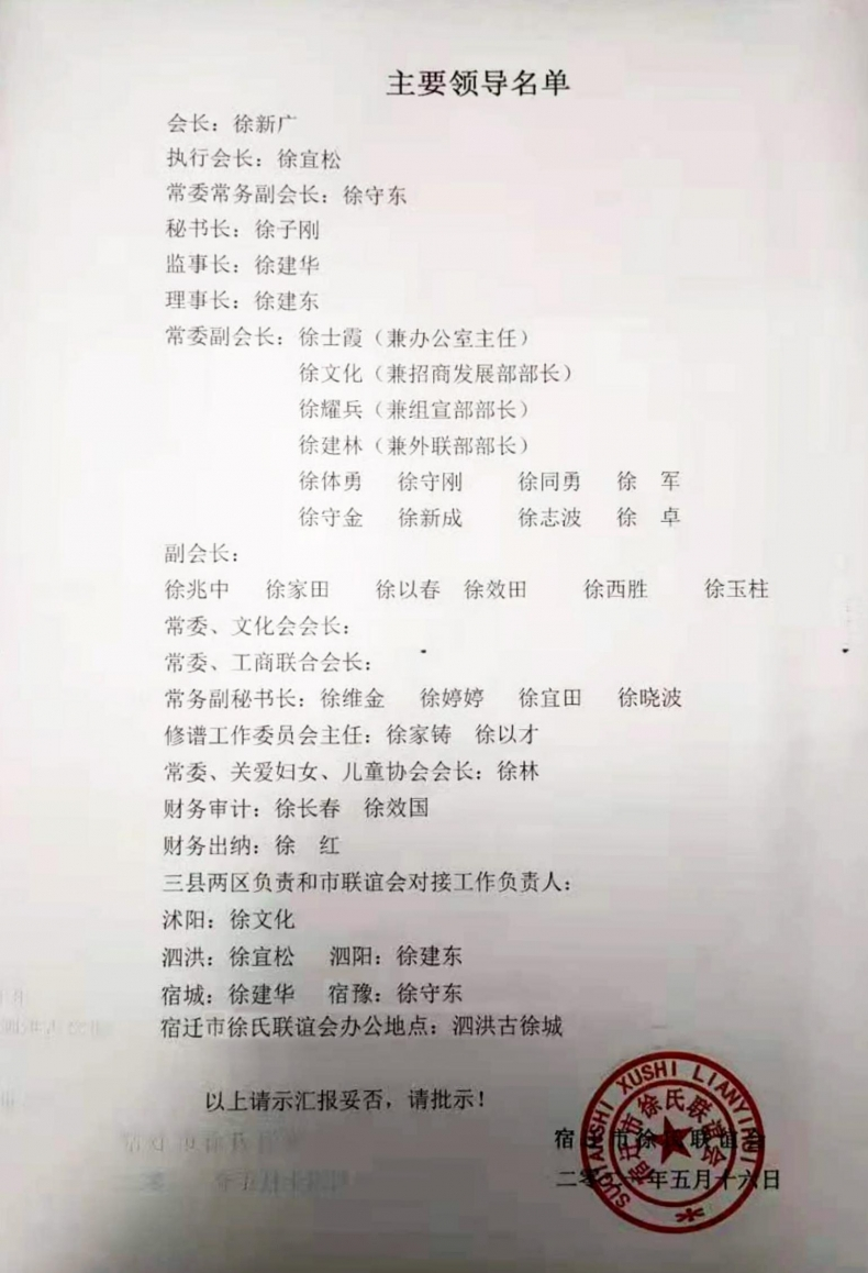 关于宿迁市徐氏联谊会改选 复函.png